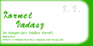 kornel vadasz business card