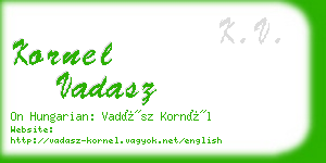 kornel vadasz business card